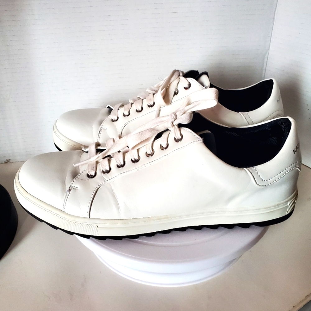 Karl Lagerfeld Paris Men's White Leather Sneakers Size EU 46 or US 12